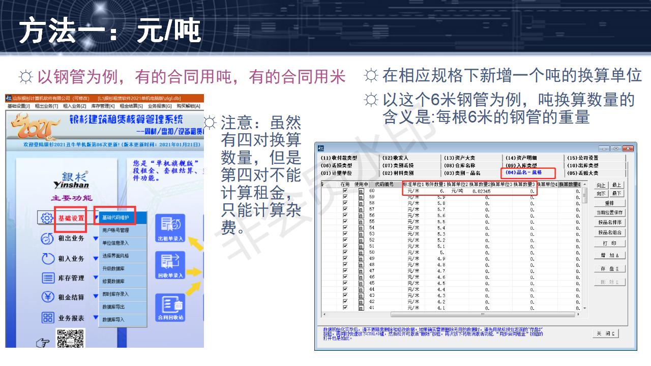 问题11--相同品名不同单位的使用